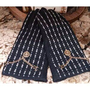 Vintage Louis Quatorize High End Fashion Gloves Black And White GORGEOUS!
